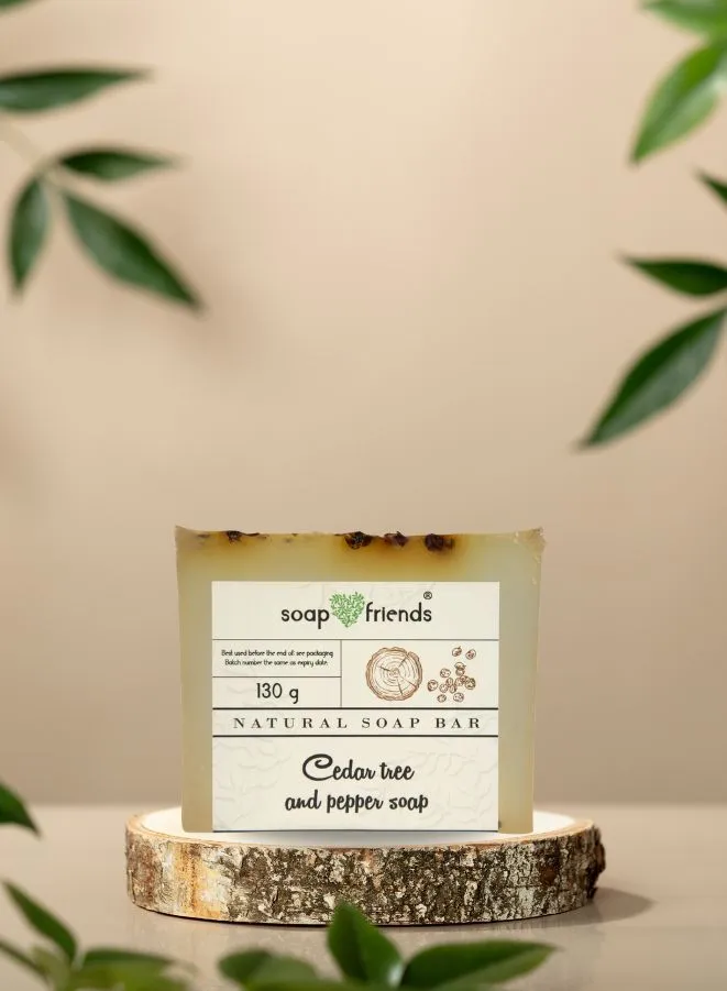 Cedar & Pepper Moisturizing Soap for Daily Moisture and Cleansing Purpose | Captivating 130g Cedar Aroma Soap Bar
