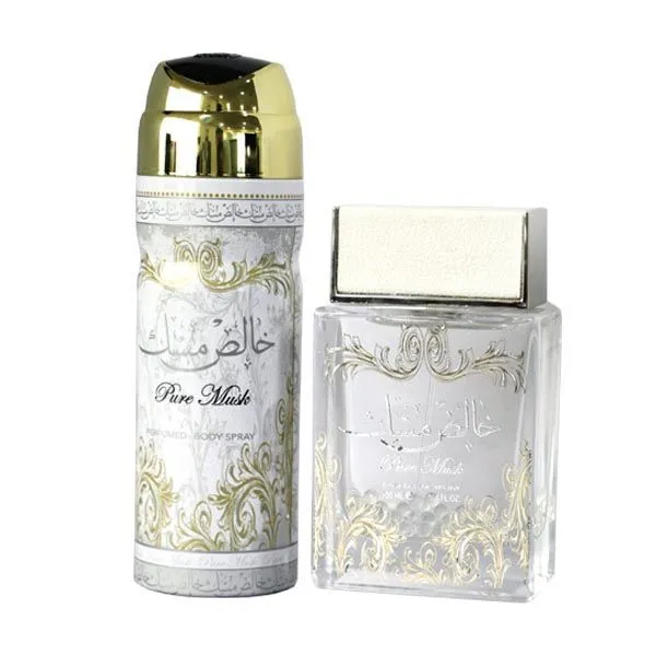 Lattafa Khalis Pure Musk for Men and Women EDP 100ml   Deodorant 200ml