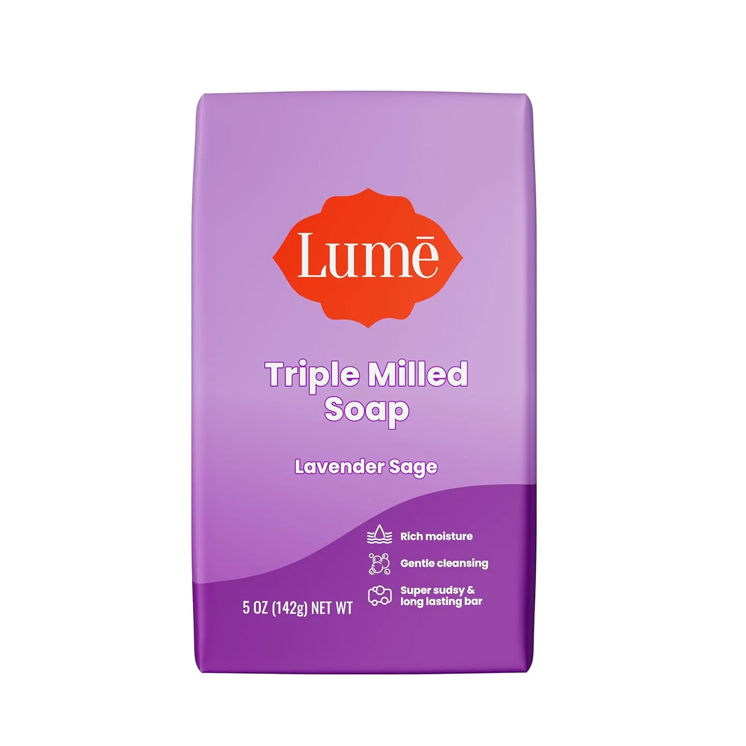 Lume Triple Milled Soap - Rich Moisture & Gentle Cleansing - Paraben Free, Phthalate Free, Skin Safe - 5 ounce (Peony Rose)