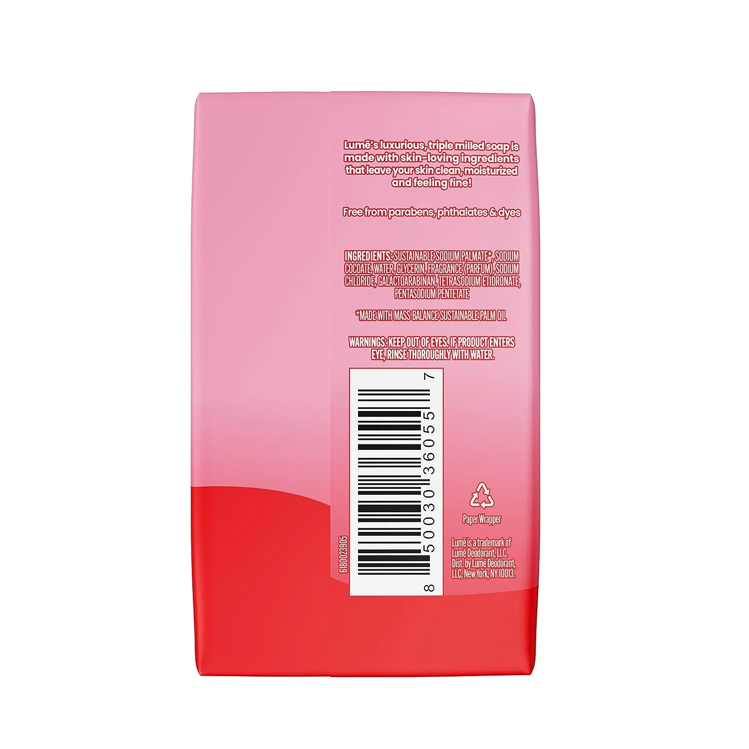 Lume Triple Milled Soap - Rich Moisture & Gentle Cleansing - Paraben Free, Phthalate Free, Skin Safe - 5 ounce (Peony Rose)