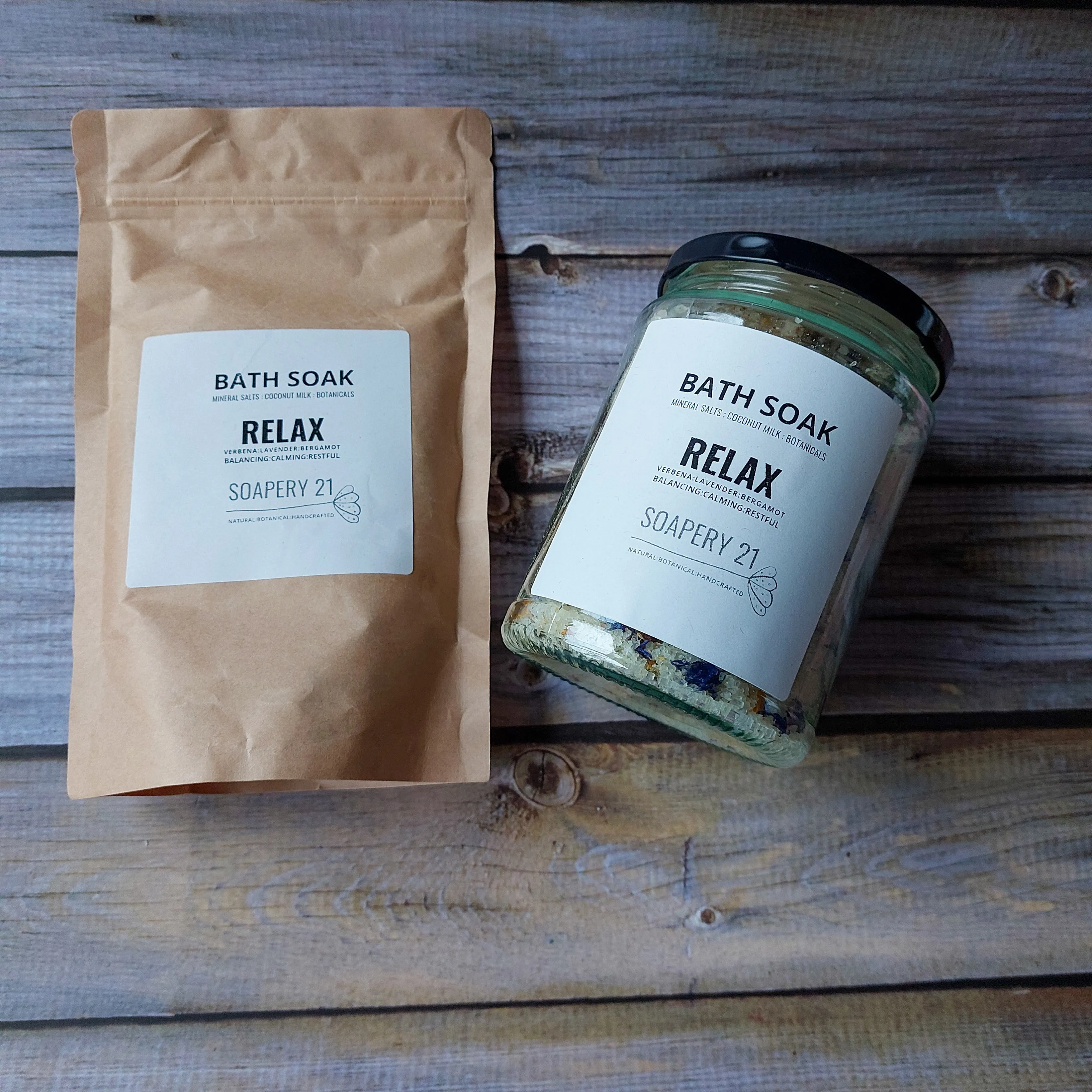 RELAX Bath Salt Soak Jar